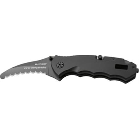 SARGE KNIVES Tactical First Folder Knife w/ 3" SS Blade Glass-Break Striking Pt SK-805